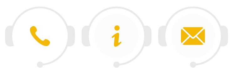 Icones contact jaunes